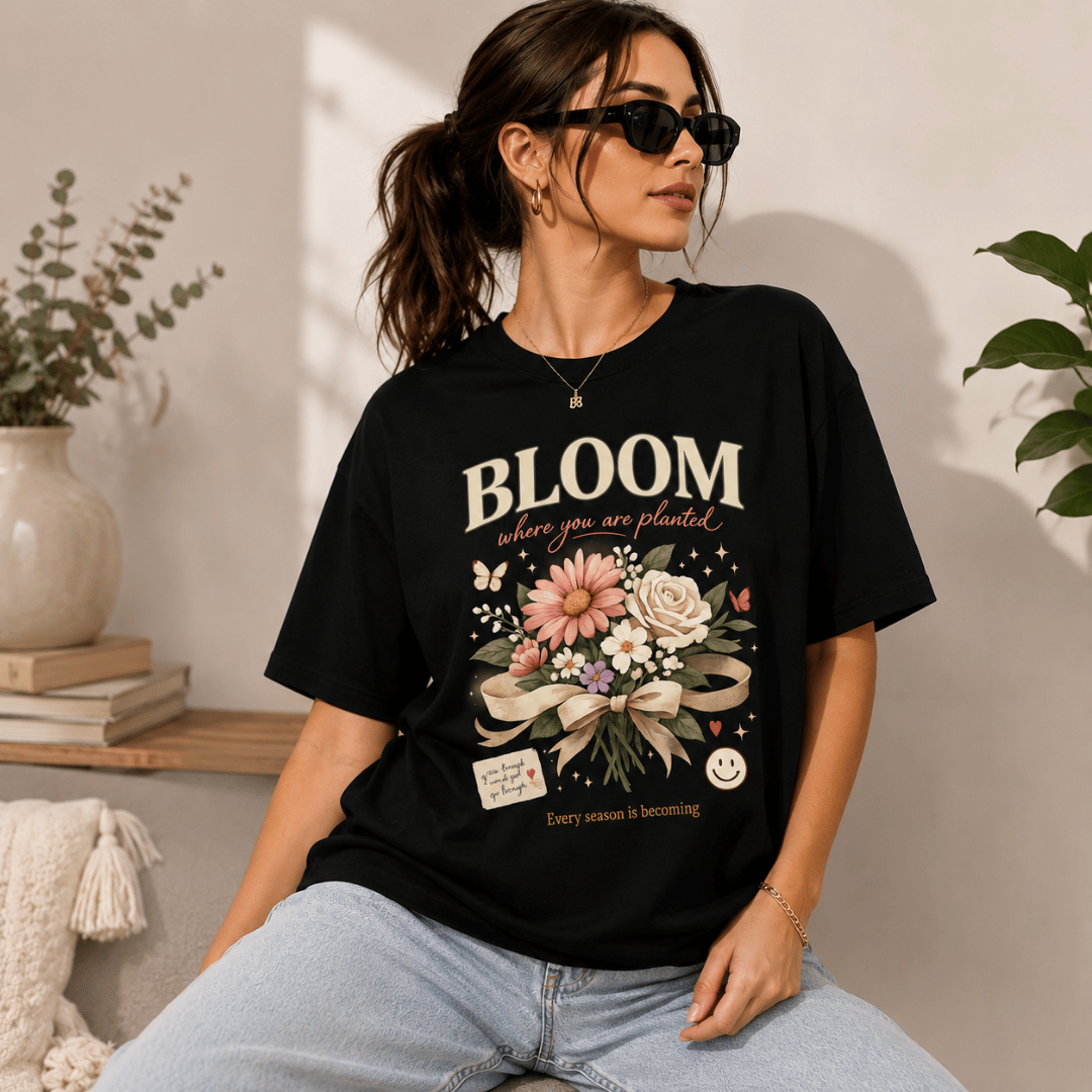 Bloom Floral Graphic Tee for Women