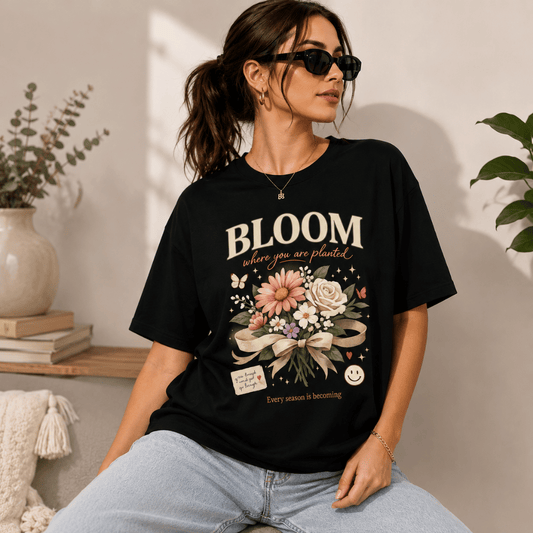 Bloom Floral Graphic Tee for Women