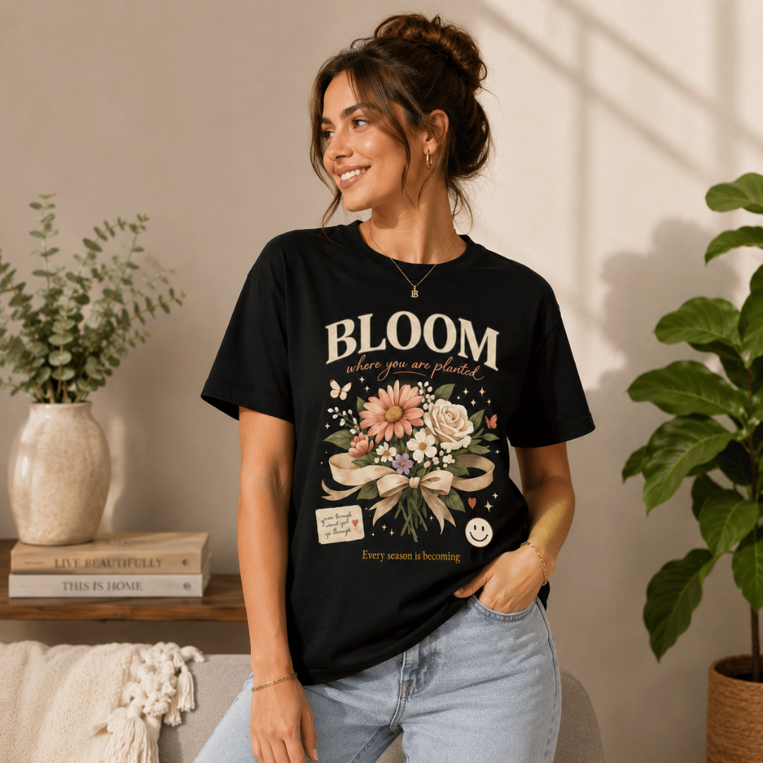 Bloom Floral Graphic Tee for Women