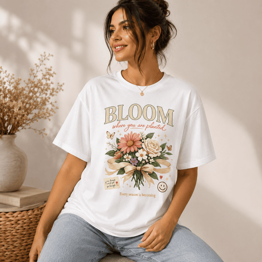 Bloom Floral Graphic Tee for Women