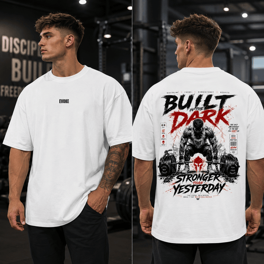 Built in the Dark – Oversized Gym T-Shirt for Men