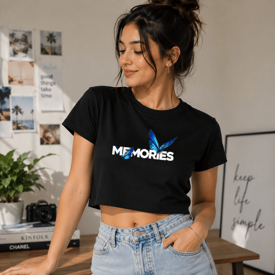 Memories Butterfly Baby Tee for Women