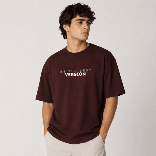 Men's Oversized Maroon T-Shirt
