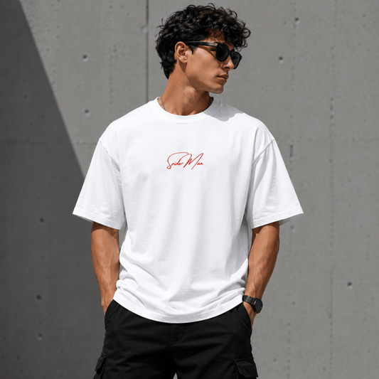 Web Weaver Spider Graphic Oversized Tee – Men