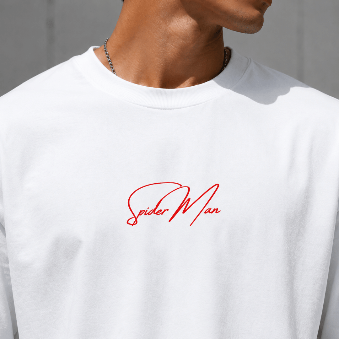 Web Weaver Spider Graphic Oversized Tee – Men