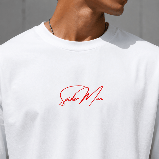 Web Weaver Spider Graphic Oversized Tee – Men