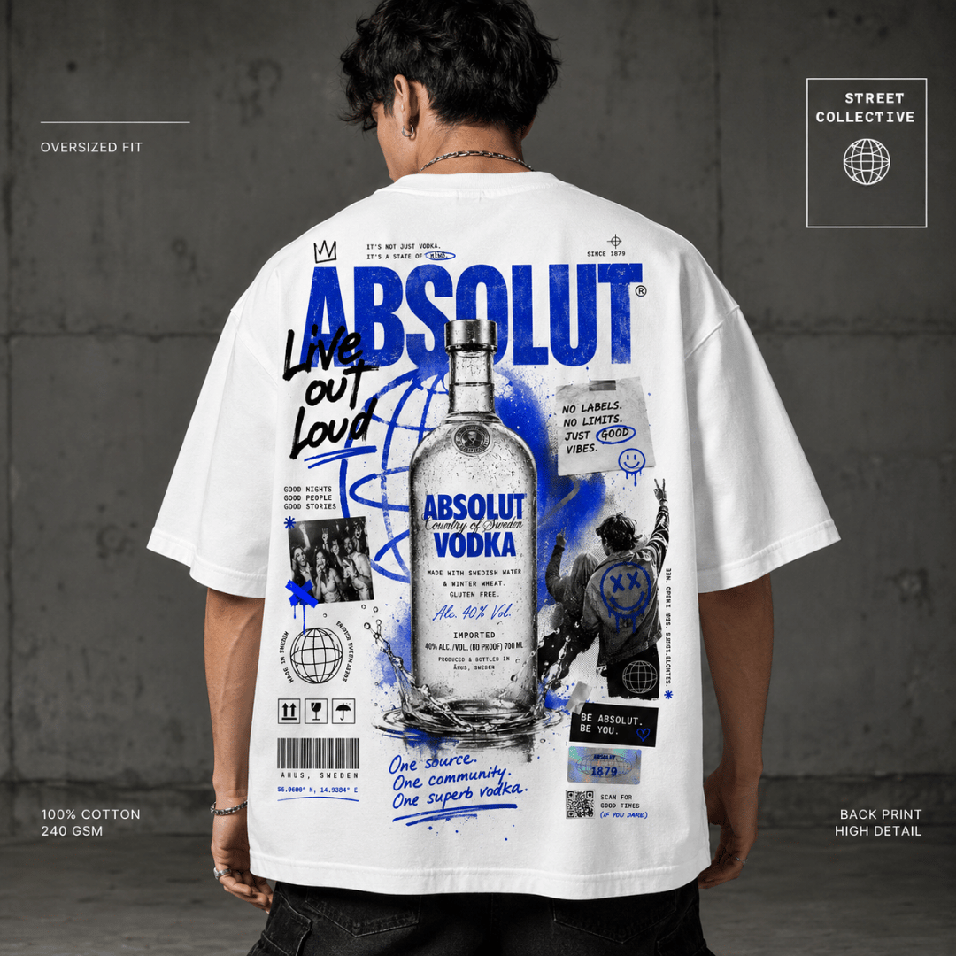 Oversized Graphic Tee for Men – Street Culture Back Print T-Shirt
