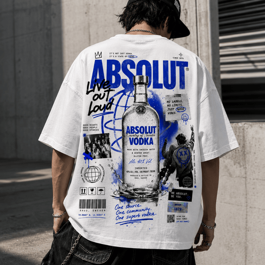 Oversized Graphic Tee for Men – Street Culture Back Print T-Shirt