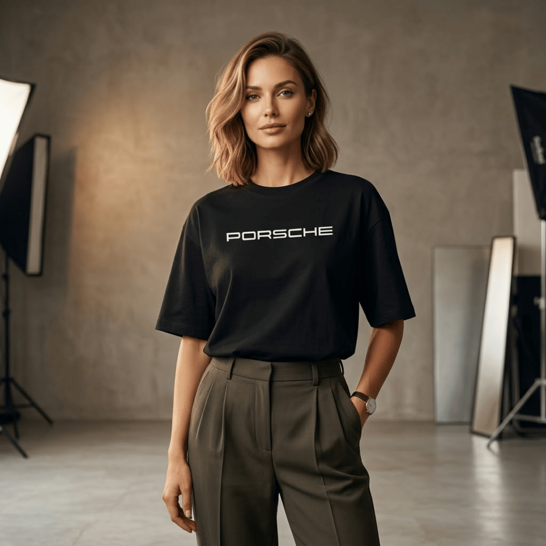 PORSCHE 911 Oversized Graphic Unisex Tee – 240GSM Cotton