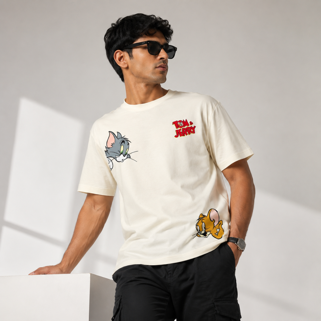 Tom & Jerry Off-White Men's Regular Fit